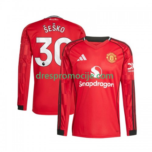 Manchester United Benjamin Sesko 30 Dres Domaći 2025/2026 Dugim Rukavima Manchester United Benjamin Sesko 30 Dres Domaći 2025/2026 Dugim Rukavima